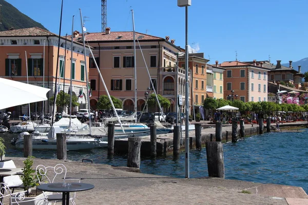 Vista Gargnano Piccolo Borgo Sul Lago Garda Nel Nord Italia — Foto Stock