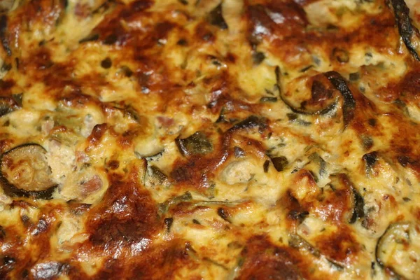 Zelfgemaakt Taart Gebak Met Spinazie Spek Florentijnse Quiche Kaas — Stockfoto