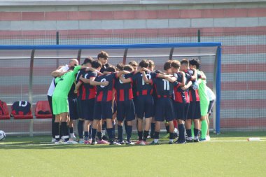 Odessa, Ukrayna - 26 Ağustos 2019: Odessa Stadyumu futbol maçı (mavi) - dövüş
