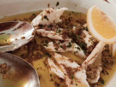 Lezzetli Asya yemeklerinin yakın görüntüsü