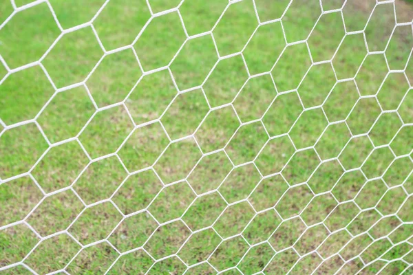 Mesh football goal on Royalty Free Stock Images