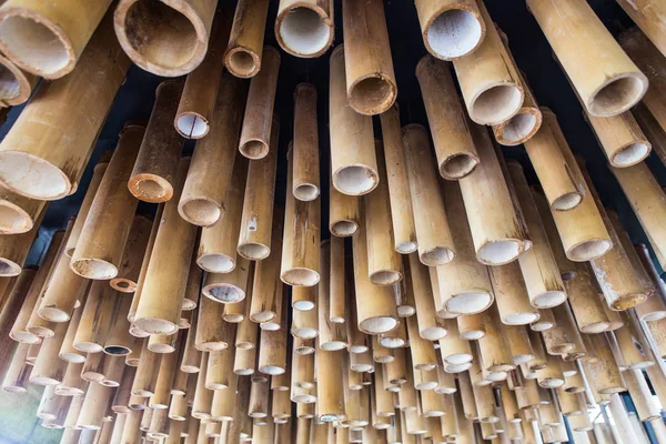 Bambù giallo è usato per decorare — Foto Stock
