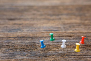 Renkli odak Tahta arkaplan üzerine birçok lobut ve kopyalama alanı