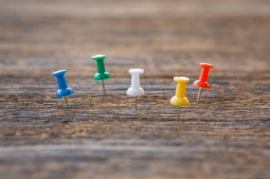 Renkli odak Tahta arkaplan üzerine birçok lobut ve kopyalama alanı