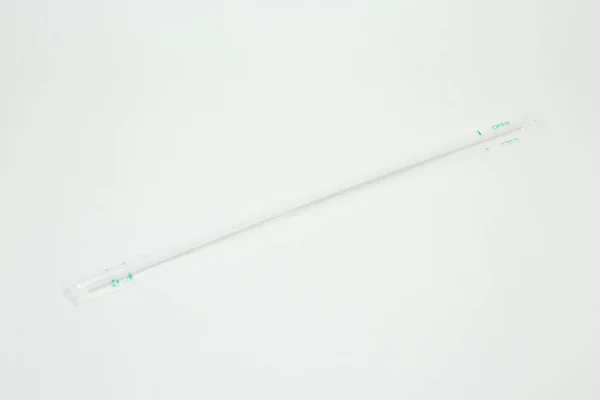 Recycled Plastic Beverage Straws White Background — Stock Photo, Image