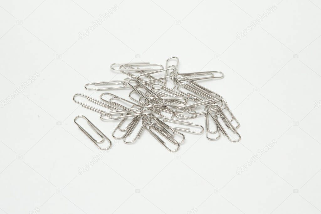 Isolated of Paper clip on white background