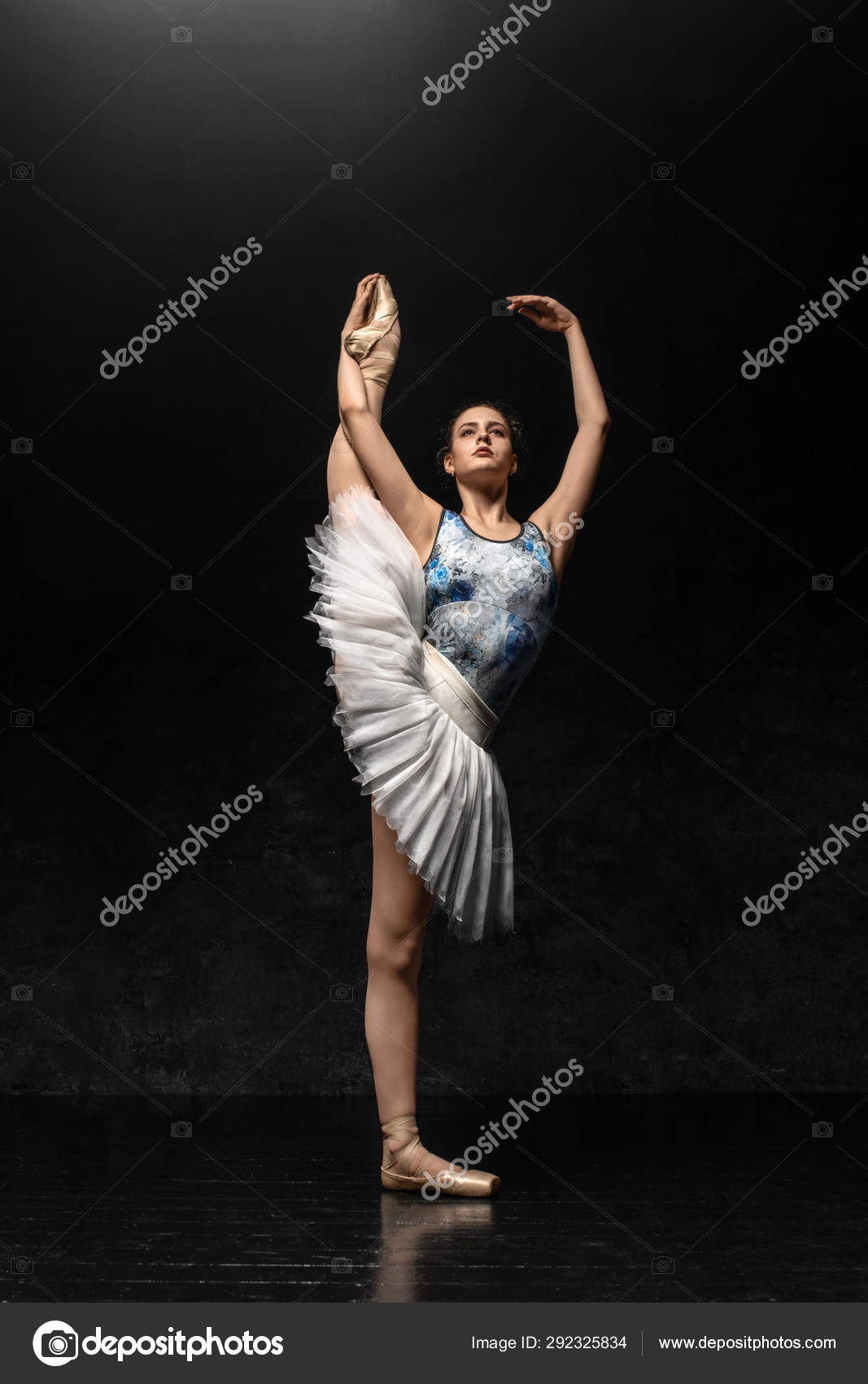 magi dommer berømt Ballerina Young Graceful Ballerina Dressed Professional Attire Pointe Shoes  Ribbons Stock Photo by ©Sanklinarika 292325834