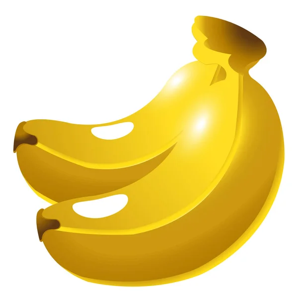 バナナ-マッチ3ゲームのフルーツアイテム — ストックベクタ