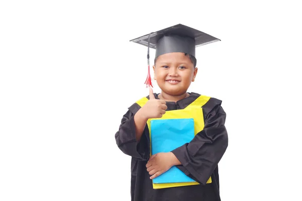 Retrato Menino Jardim Infância Asiático Sentindo Feliz Animado Vestindo Roupas — Fotografia de Stock