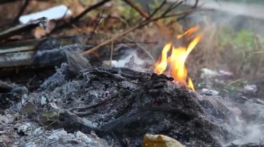 Endonezya 'da çöp atığı kirliliği yakmak