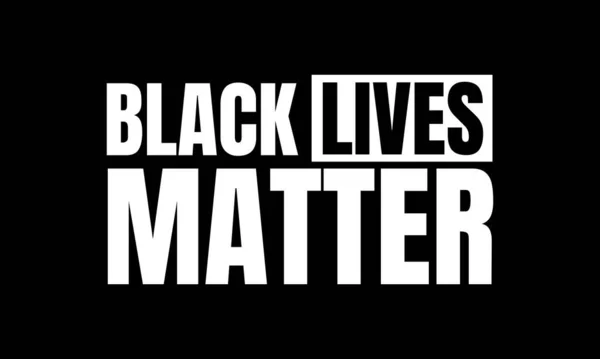 Siyahların Yaşamı Önemlidir Pankartını Destekleyin Vektör — Stok Vektör