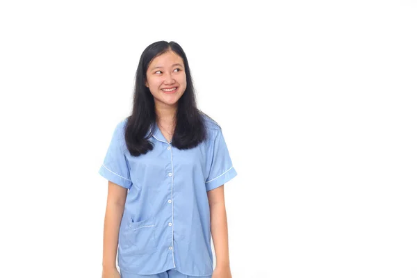 Young Asian Girl Delighted Good News Now Wide Open Her — Stock Photo, Image