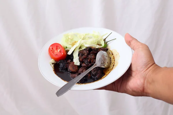 Sate Kambing Indonesisches Lamm Satay Lieblings Und Traditionelles Essen Während — Stockfoto