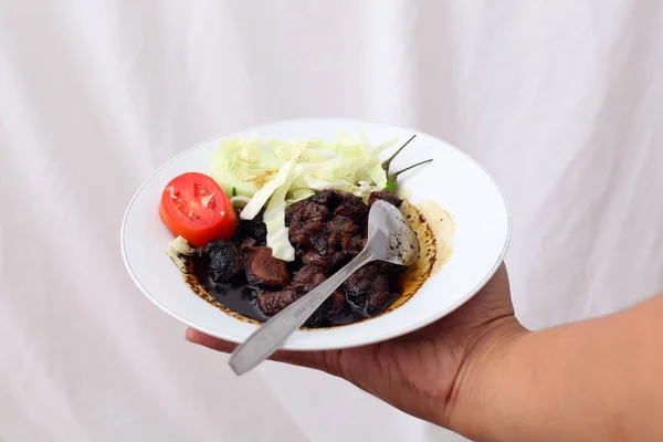 Сайт Камббінг Індонезійський Ягнятник Сатай Улюблена Традиційна Їжа Під Час — стокове фото
