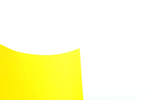 Piece Yellow Paper White Background — Stock Photo, Image