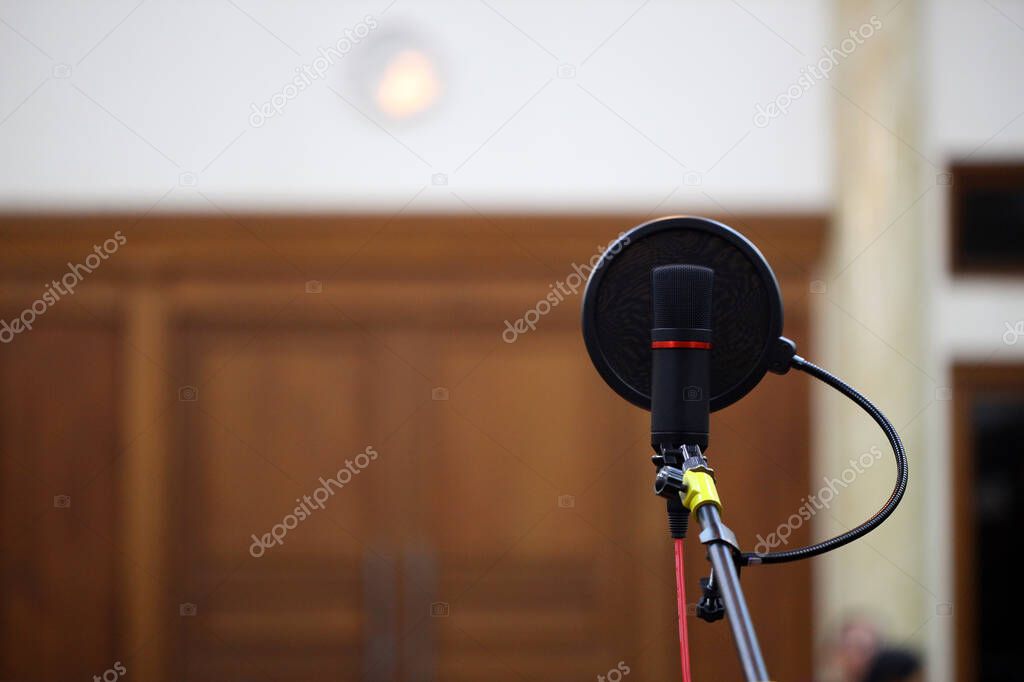 Professional condenser studio microphone, Musical Concept.
