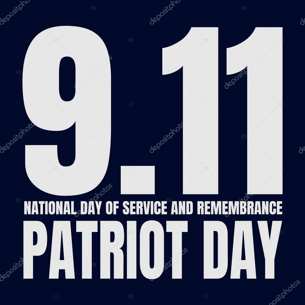 Patriot day poster september 11th national day of vector image