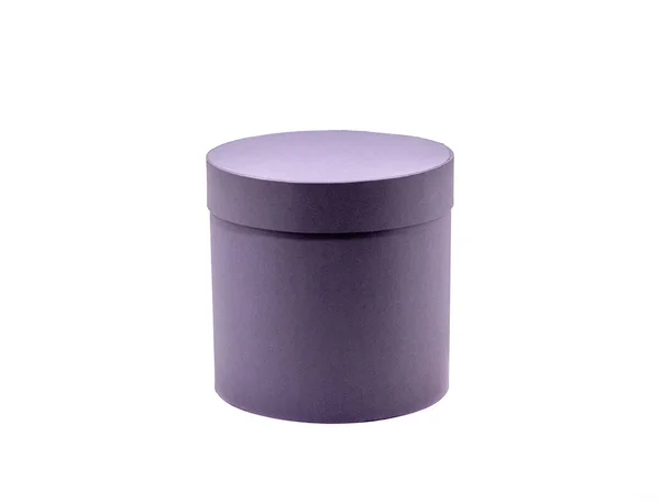 Gray hat box isolated on white background — Stock Photo, Image