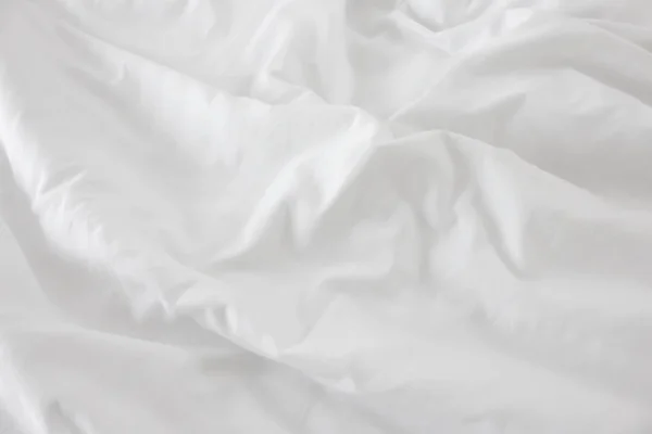 Close up of bedding White sheets with copy space. — Stock Photo, Image