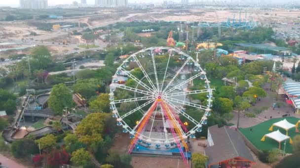 Riesenrad Eine Schöne Aussicht Von Einer Drohne Die Der Nähe — Stockvideo