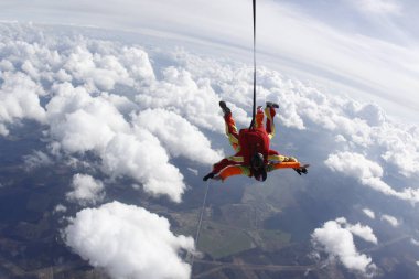 paraşüt atlama açık gökyüzü