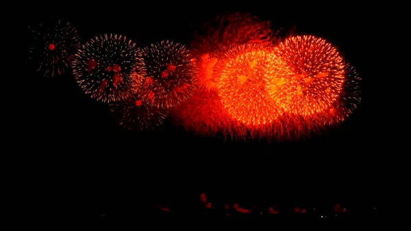 Colorful Fireworks Brighten Bokeh Background Fireworks Festival Background New Year — Stock Photo, Image