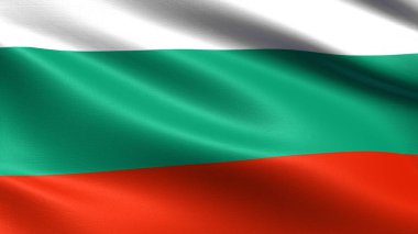 Bulgaristan bayrağı, sallama kumaş dokusu ile