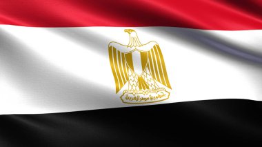 Mısır bayrağı, kumaş dokusu sallayarak