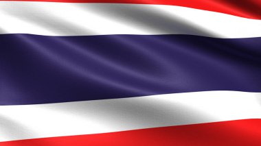 Tayland bayrağı, kumaş dokusu sallayarak