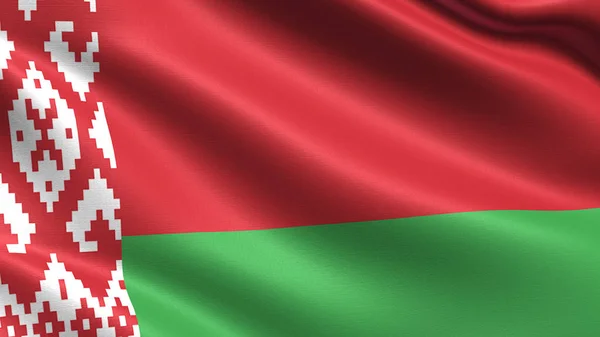 Belarus flag, with waving fabric texture