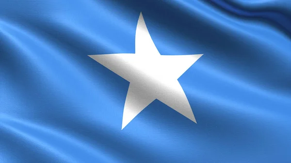 Флаг Сомали Размахивающей Текстурой Ткани — стоковое фото