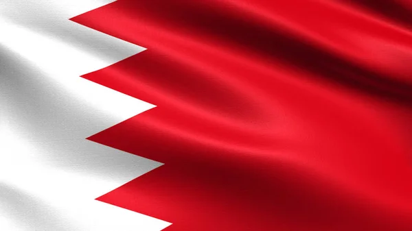 Drapeau Bahreïn Avec Texture Tissu Ondulé — Photo