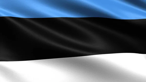 Estonia Flag Waving Fabric Texture — Stock Photo, Image