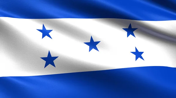 Bandera Honduras Con Textura Tejido Ondulante —  Fotos de Stock