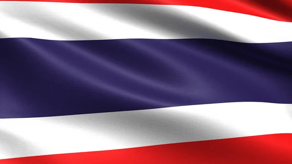 Thailand flag, with waving fabric texture