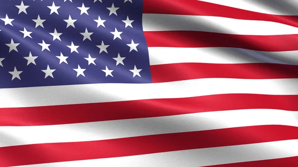 Флаг Соединенных Штатов Америки Размахивающей Текстурой Ткани Лицензионные Стоковые Фото