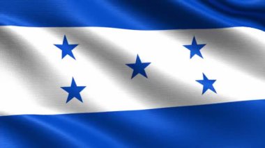 Honduras Gerçekçi bayrak, son derece ayrıntılı kumaş dokusu, 4k çözünürlük ile Dikişsiz döngü