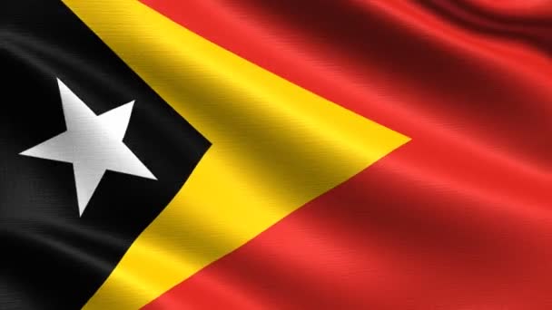 Bandeira Realista Timor Leste Looping Sem Costura Com Textura Tecido — Vídeo de Stock