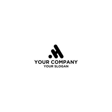 Siyah Ah Logo Tasarım Vektörü