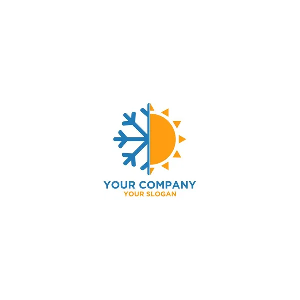klima ve ısıtma Logo Tasarım Vektör