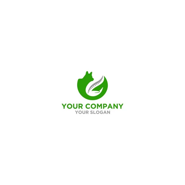 Animal Quiropraxia Logo Design Vector —  Vetores de Stock