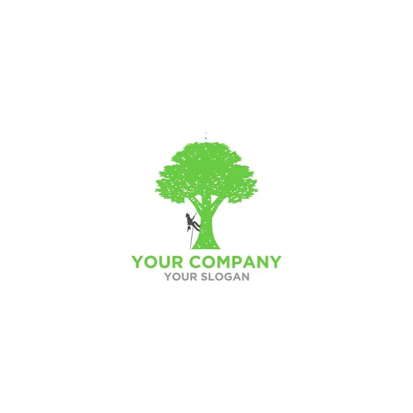 Arborist Tree Service Logo Tasarım Vektörü