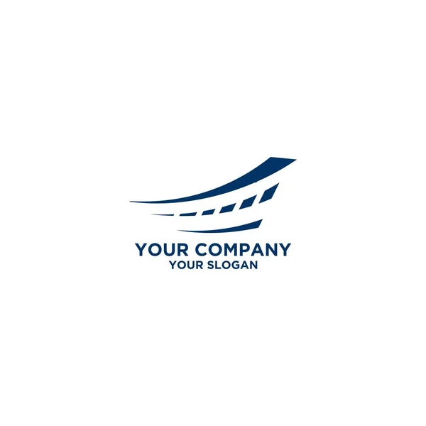 Vektor Rancangan Logo Asuransi Blue Street - Stok Vektor