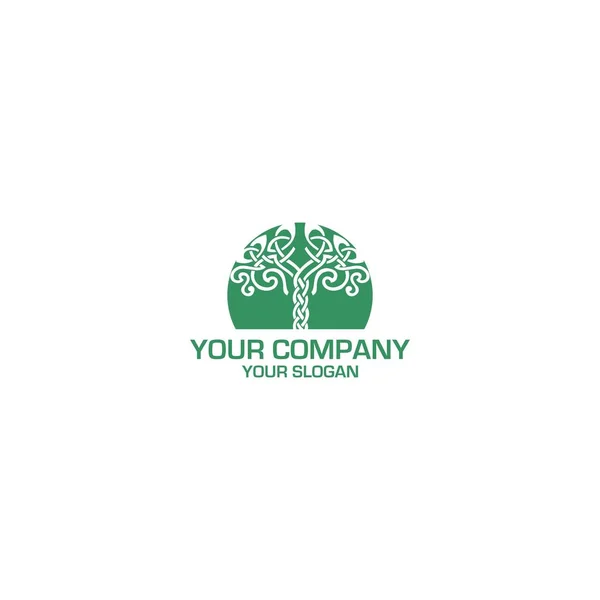 Botanical Tree Logo Design Vector — Stock Vector