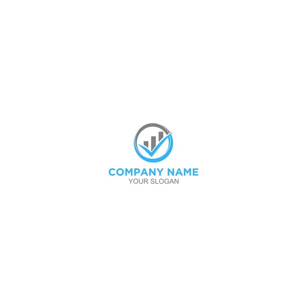 Controlla Vettore Progettazione Del Logo Contabile — Vettoriale Stock