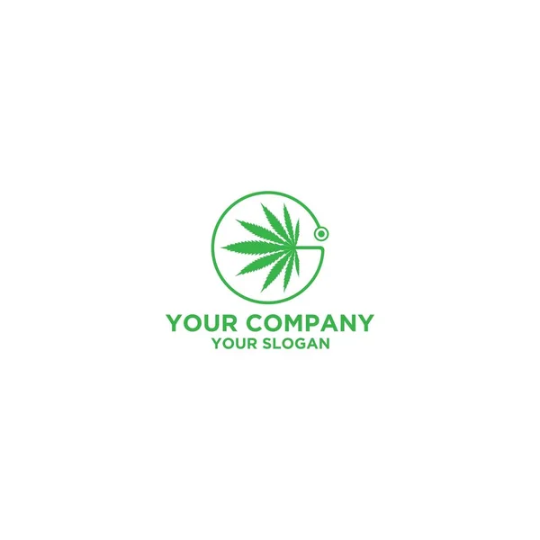 Doctor Cannabies Logo Design Vector — Archivo Imágenes Vectoriales