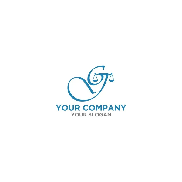 Script Law Firm Logo Design Vector — Stock Vector