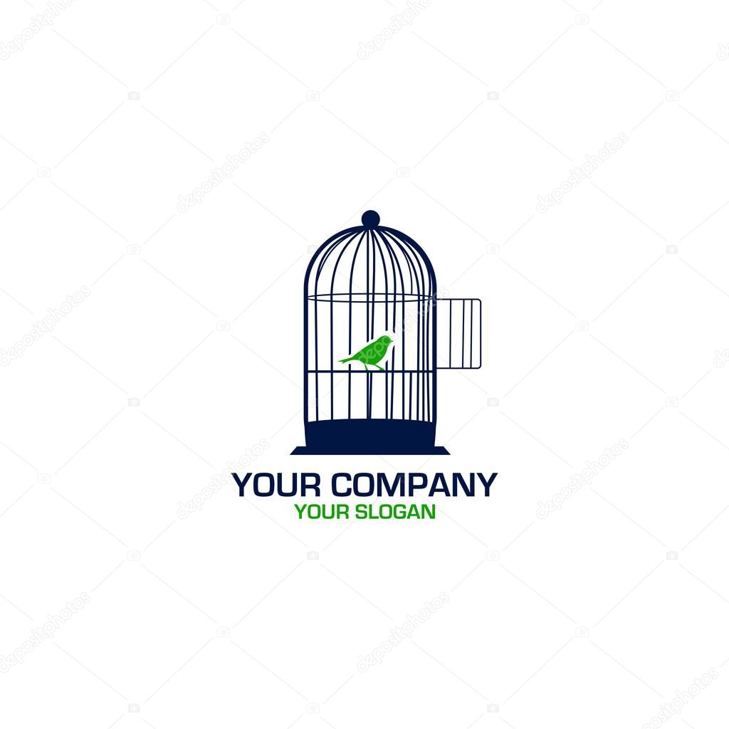 Bird Cage Logo Design Vector
