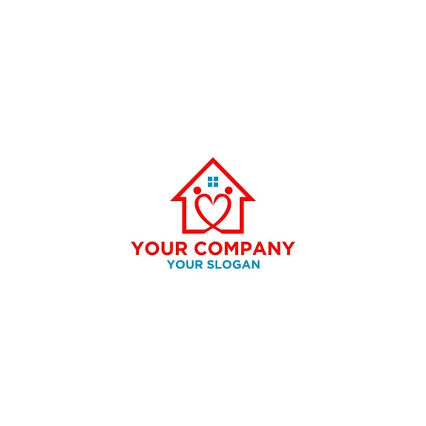 Home Cuidados Logo Design Modelo Imagem Vetorial —  Vetores de Stock