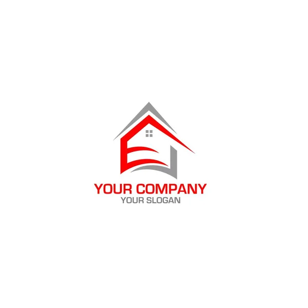 Casa Construção Logo Design Vector —  Vetores de Stock